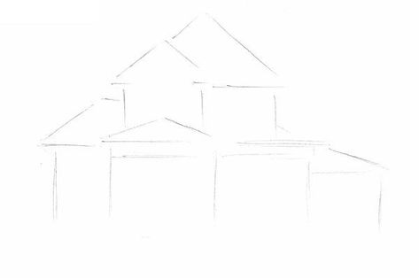 How To Draw A House Painting Buildings, Cement Building, House Doodle, Chair Drawing, Architecture Drawing Sketchbooks, House Big, Sketches Pencil, Art Drawings Sketches Pencil, Drawing For Beginners