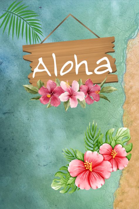 Aesthetic Journal Notebook, Hawaiian Pictures, Aloha Aesthetic, Hawaiian Aesthetic, Hawaii Wallpaper, Traveling To Hawaii, Tropical Flower Tattoos, Wallpaper Fofo, Hawaii Design