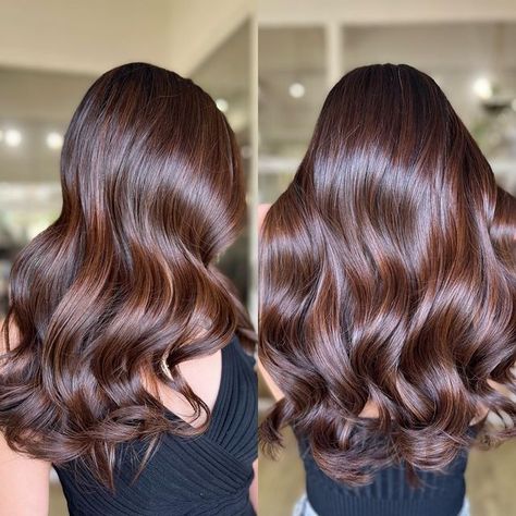 Fancy Hair Color, Brown Balayage On Dark Hair, Mocha Brown Hair Color, Cooper Hair, Rich Brunette Hair, Mocha Brown Hair, Babylights Balayage, Cap Highlights, Wedding Hair Colors