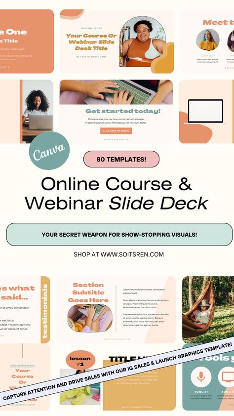 e-learning design, editable webinar slides, virtual classroom visuals, course designer tools, canva for educators, webinar preparation, online workshop design, teacher visuals, professional graphics, design quickly, teaching aids