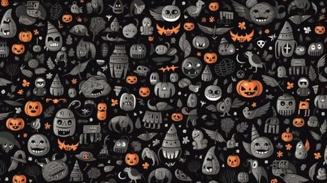 Creepy Desktop Wallpaper, Halloween Desktop Wallpaper, World Of Printables, Dark Grey Wallpaper, Spooky Background, Pumpkin Wallpaper, Halloween Wallpaper Backgrounds, Halloween Wallpapers, Gray Wallpaper