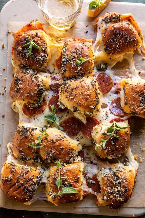 Tieghan Gerard, Roasted Olives, Pizza Slider, Half Baked Harvest Recipes, Garlic Pizza, Pizza Dip, Most Popular Desserts, Harvest Recipes, Popular Desserts