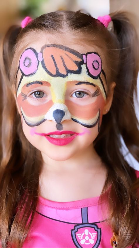 Sky From Paw Patrol, Sky Paw Patrol, Paw Patrol, Face Paint, Carnival Face Paint, Carnival, To Share