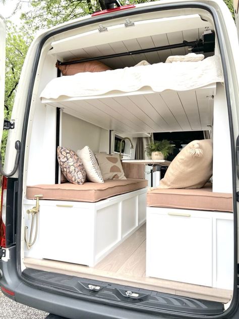 Elevator Bed, Big Van, Bed Lifts, Roof Fan, Roof Ladder, Tire Rack, Electric Water Pump, Roof Tent, Campervan Interior