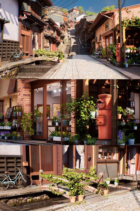 We’re finding #MondayMotivation on our way to buying flowers in Marc Peregrina’s, “Japanese Street, Florist Shop” #SpeedTree #ClipStudioPaint #3dsMax #SubstanceDesigner #SubstancePainter #Zbrush #MarvelousDesigner #MarmosetToolbag #Photoshop #3D #CG #render #Design #Japan #Nippon #Environment #inspo Japanese Florist, Buying Flowers, Render Art, Render Design, Florist Shop, Japanese Street, Marvelous Designer, Clip Studio Paint, 3d Render