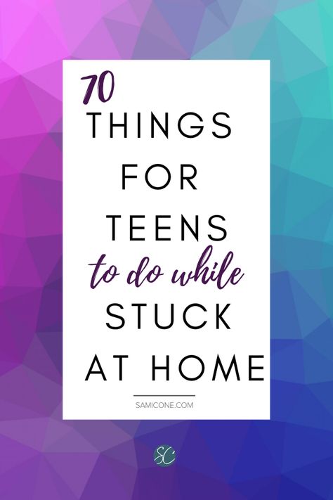 70 things for teens to do while stuck at home. If your teenager is bored at home because there's no school due to vacation, virus or anything else, show them these boredom busters. We've separated these teen tasks into 10 different categories, from learning kitchen essentials to reconnecting with their family history. If you're the parent of a teen or tween, you'll want to read and share this list! #TasksForTeens #BoredomBusters #MomOfTeens Activities For Young Adults, Things For Teens, Boredom Busters For Kids, Bored Jar, No School, Bored At Home, What To Do When Bored, Things To Do At Home, Activities For Teens