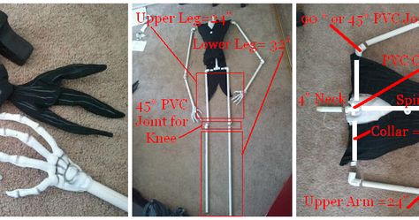 JACK  SKELLINGTON MEASUREMENTS IN PHOTO BELOW:          NIGHTMARE BEFORE CHRISTMAS Jack Skellington Prop   Cost: Approx. $25+   ASSEMBLY:  ... Diy Nightmare Before Christmas, Diy Jack Skellington, Nightmare Before Christmas Decorations, Creepy Halloween Decorations, Christmas Jack Skellington, Pvc Pipes, Nightmare Before Christmas Halloween, Nightmare Before Christmas Jack, Christmas Yard