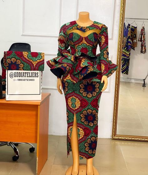 Ankara Skirt and Blouse Styles Ankara Blouse Styles, Latest Ankara Skirt And Blouse Styles, Latest Ankara Skirt And Blouse, Skirt And Blouse Styles, Ankara Skirt And Blouse Styles, Ankara Styles For Women, Nigerian Lace Styles Dress, Elegant Dresses Short, Ankara Skirt And Blouse