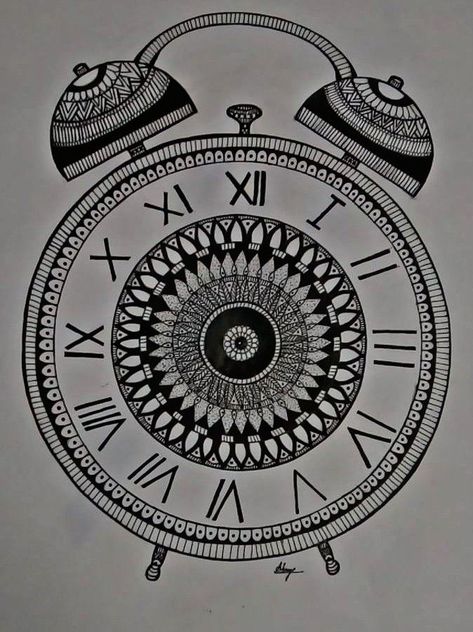 मंडला आर्ट Drawing, Mandela Art Easy, Clock Drawing, Mandala Sketch, Butterfly Art Drawing, Mandala Book, Doddle Art, Easy Mandala, Easy Mandala Drawing