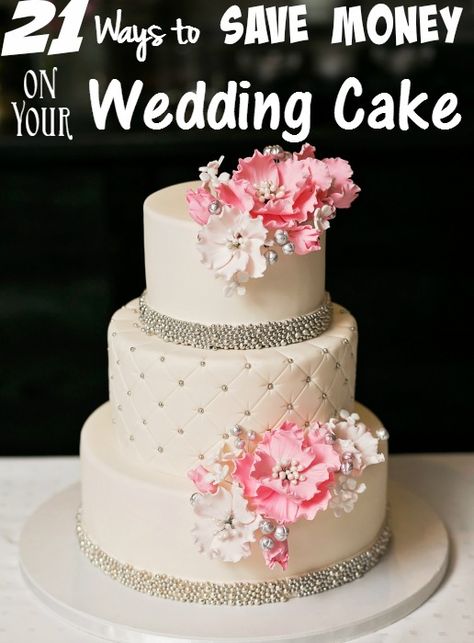 21 ways to save Money on your Wedding Cake. - Looking to save one your wedding cake? Here are 21 ways to save you will find something for any budget!! Save Money On Wedding, Cheap Wedding Cakes, Budget Wedding Cake, Super Torte, Save Money Wedding, Diy Wedding On A Budget, Frugal Wedding, Wedding Reception Food, Romantic Wedding Cake