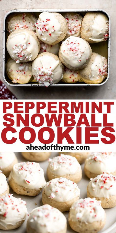 Cookies Peppermint, Snowball Cookie Recipe, Holiday Baking List, Baking List, Diet Cookies, Holiday Cookie Exchange, Frozen Cookie Dough, Snowball Cookies, Frozen Cookies