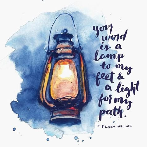 Scripture Art Print, Lamps Aesthetic, Bible Journaling Ideas Drawings, Gospel Message, Bible Journaling Ideas, Psalm 119, Encouraging Scripture, Verse Art, Bible Verse Art