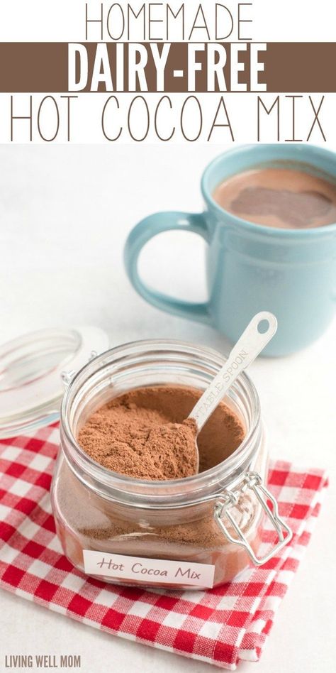 Cocoa Mix Recipe, Sugar Free Hot Chocolate, Dairy Free Hot Chocolate, Hot Cocoa Mix Recipe, Hot Chocolate Mix Recipe, Vegan Hot Chocolate, Homemade Hot Cocoa, Hot Cocoa Mix, Hot Cocoa Recipe