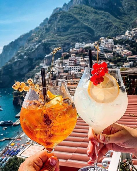 Amalfi Coast Italy on Instagram: “Salute from #positano Are you visiting before the end of the summer?  Follow @europe_bestplaces  Thank you to @apkstyle  #positanoitaly…” Italy Tourist Attractions, Italy Tourist, Full Moon Party, Moon Party, Best Cocktail Recipes, Positano Italy, Italy Holidays, Amalfi Coast Italy, Italy Travel Guide