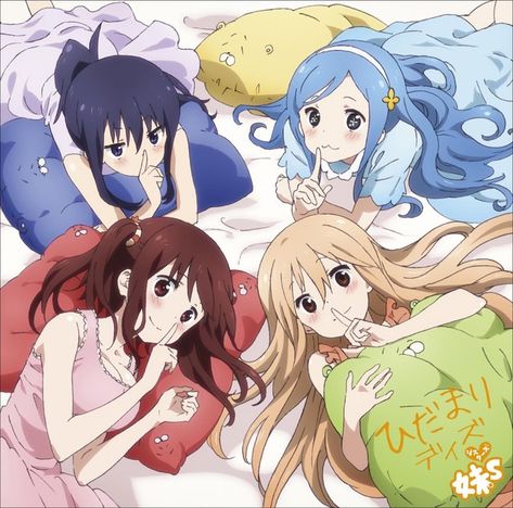 Fairytale girl crew Himōto! Umaru-chan, Photo Kawaii, Umaru Chan, Himouto Umaru Chan, Friends Cartoon, Futurisme Retro, Best Friend Drawings, Anime Group, Anime Friendship