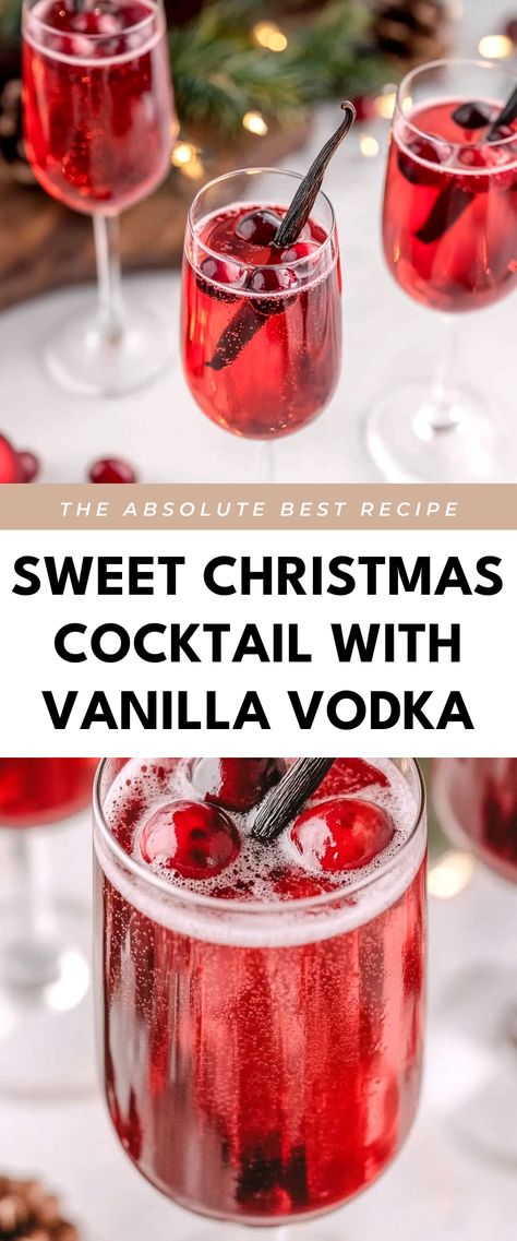 Image for Sweet Christmas Cocktail with Vanilla Vodka Whipped Vodka Christmas Drinks, Christmas Vodka Drinks, Whipped Cream Vodka Recipes, Whipped Vodka Drinks, Vanilla Vodka Drinks, Holiday Vodka Cocktails, Christmas Cocktails Vodka, Easy Winter Cocktails, Vanilla Cocktail