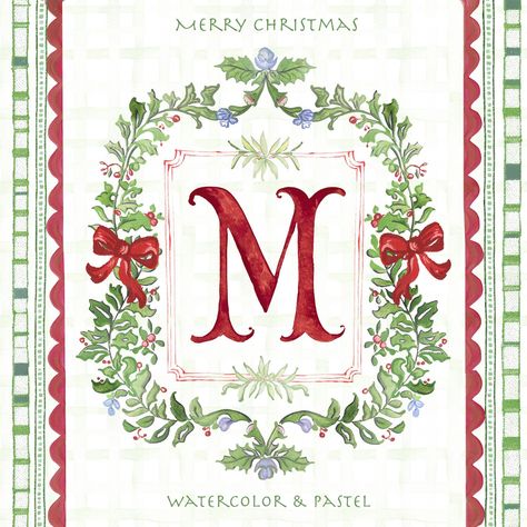 Christmas Wreaths Background, Christmas Wreath Border Frame, Vintage Christmas Wreath Illustration, Christmas Crest Watercolor, Grandmillennial Christmas, Floral Wreath Watercolor Christmas, Pastel Wreath, Holly Print, Png Elements