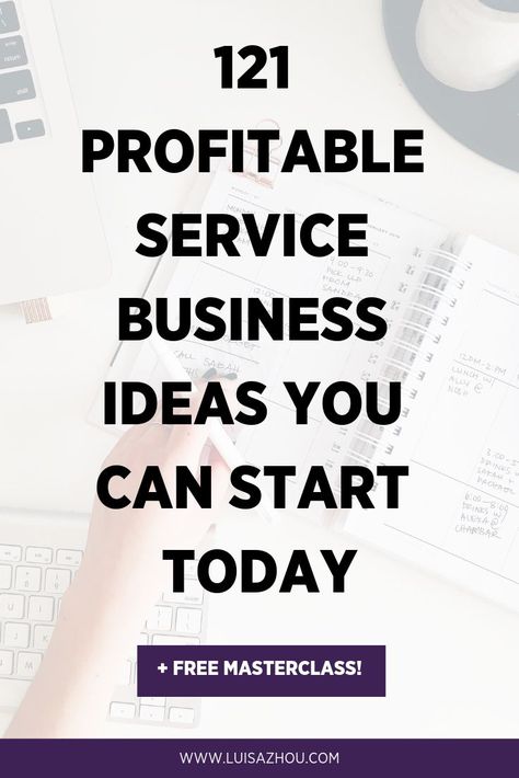 121 Profitable Service Business Ideas You Can Start Today | Need service business ideas that make money and are profitable? We got you! Here are my best service business ideas for entrepreneurs like you! #servicebusiness #entrepreneur Service Business Ideas, Business Ideas To Start, Start A Business From Home, Best Business Ideas, Business Ideas Entrepreneur, Writing Coach, Service Business, Online Coaching Business, Smart Business