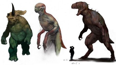 There was Almost a Jurassic Park about Mutant Dinosaur Commandos - http://www.toptenz.net/almost-jurassic-park-mutant-dinosaur-commandos.php -  #top10 Jurassic World Movie, Production Design, Halloween Horror Nights, Jurassic Park World, Dinosaur Art, Creature Concept, Monster Art, Drawing Tutorials, Parks And Recreation