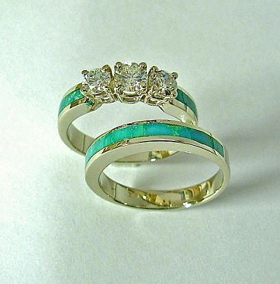 Yellow Gold Wedding Set, Turquoise Engagement Ring, Turquoise Wedding Rings, Turquoise Wedding Band, Turquoise Ring Engagement, Opal Wedding Band, Simple Rings, Ring Bands, Wedding Simple