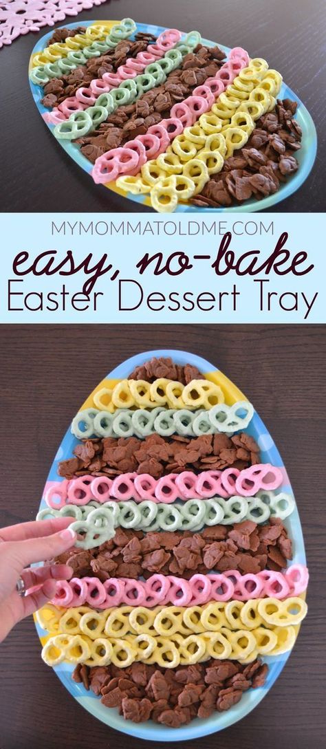 Easter Egg Dessert, Easter Brunch Party, Easter Brunch Recipes, Yogurt Covered Pretzels, Diy Dessert, Biscuits Graham, Easy Easter Desserts, Easter Appetizers, Easter Dishes