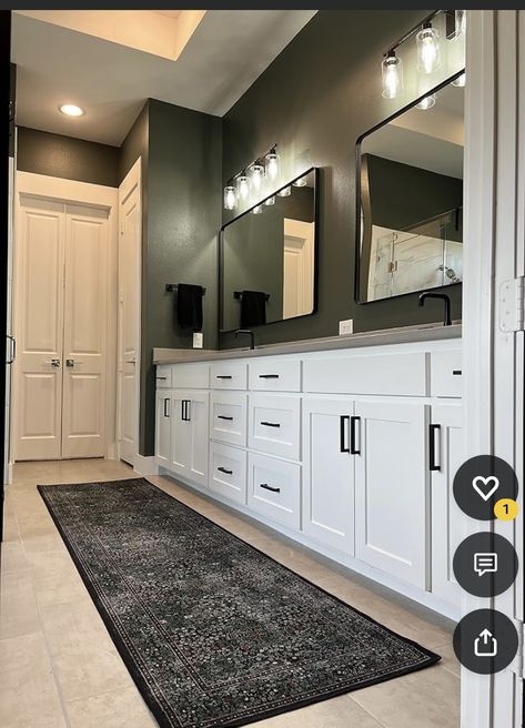 Closet In Bathroom Master, Granite Countertop Bathroom, Closet In Bathroom, Countertop Bathroom, Girl Bathrooms, Bathroom Master, Double Sinks, Granite Countertop, Bathroom Countertops