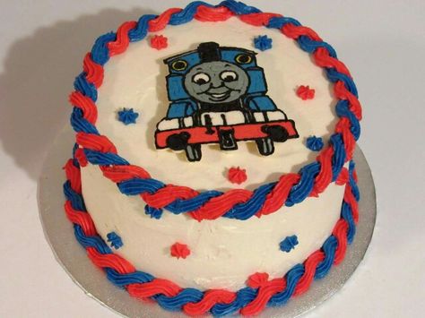 Www.facebook.com/ktcakesandmore Thomas the train smash cake Train Smash Cake, Smash Birthday Cake, Kid Cakes, Party Hardy, Birthday Cake Ideas, Thomas The Train, Love Cake, Smash Cake, The Train