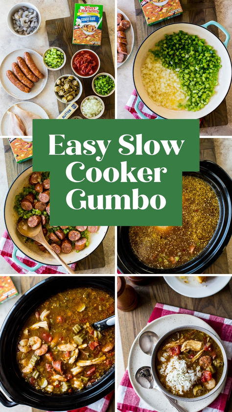 As the weather turns cooler and the holidays approach, it’s time to break out the slow cooker, and one of the easiest and most flavorful meals you can make is this Easy Slow Cooker Gumbo. Gumbo Crockpot Recipes, Crock Pot Gumbo, Slow Cooker Gumbo, Easy Gumbo Recipe, Gumbo Slow Cooker, Crockpot Gumbo, Cajun Meals, Gumbo Crockpot, Latino Recipes