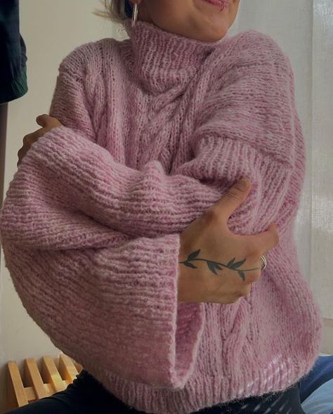 Casual Pink Chunky Knit Pattern, Drops Air Sweater, Pink Chunky Knit Acrylic Sweater, Fitted Pink Chunky Knit Sweater, Cozy Hand Knitted Pink Cardigan, Cozy Pink Chunky Knit Cardigan, Drawing Closer, Fall Thrift, Thrift Manifestation