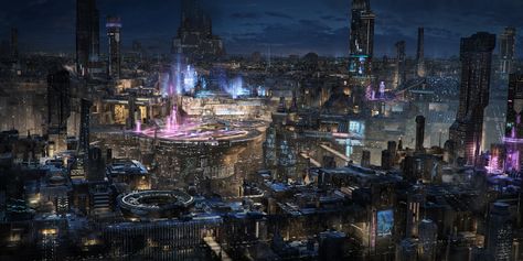 Sci Fi Aesthetic, Scifi City, Sci Fi Landscape, Cyborgs Art, Sci Fi City, Concept Art Tutorial, Underground Cities, Marvel Characters Art, Fantasy City