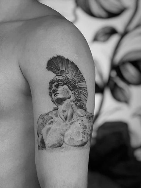 Ares Tattoo, Ares God, Greek God Tattoo, Roman Tattoo, Statue Tattoo, Greek Mythology Tattoos, God Tattoos, Inspiration Tattoos, Mythology Tattoos