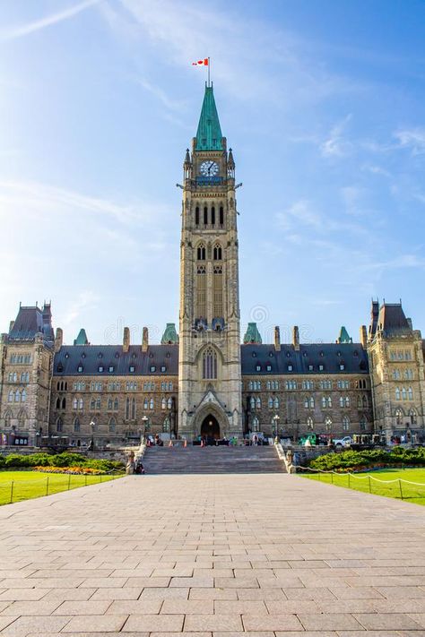 Peace Tower and Centre Block on Parliament Hill. OTTAWA, ONTARIO, CANADA - Augus #Sponsored , #affiliate, #AD, #Centre, #Peace, #Parliament, #Block Parliament Hill Ottawa, Ottawa Parliament, Canada Eh, Canada Images, Birthday Flyer, Ottawa Ontario, Amazing Buildings, Gothic Architecture, Adventure Elopement