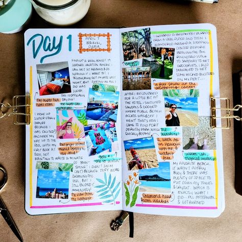 Travel Journal Itinerary, Trip Diary Travel Journals, Trip Journal Ideas Travel Memories, Hawaii Travel Journal Ideas, Hawaii Travel Journal, Cruise Travel Journal, Travel Journal Scrapbook Ideas, Italy Travel Journal, Travel Journal Ideas Diy Scrapbooking