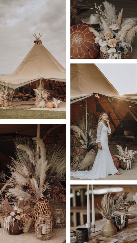 Tipi 
Teepee
Tipi wedding
Boho wedding
Bride 
Wedding tent Boho Tipi Wedding, Tipi Tent Wedding, Tipi Wedding Table Decoration, Tipi Wedding Flowers, Pampas Display, Tee Pee Wedding, Teepee Wedding Ideas, Tipi Decor, Fairground Wedding