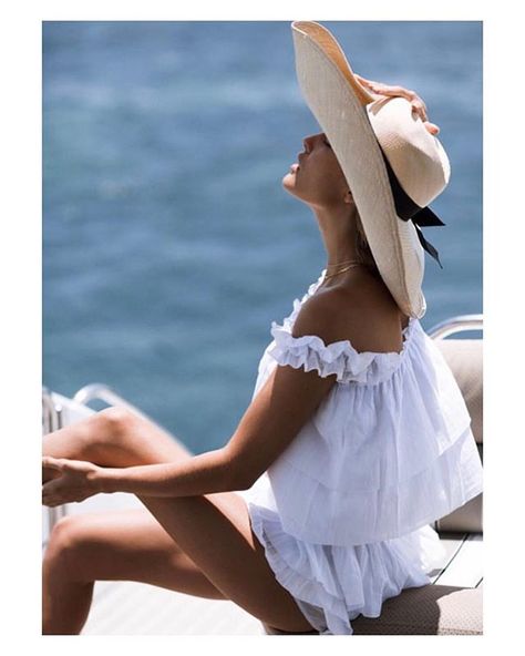 Just like this forever  #august #summer #summervibes #vacation #formentera #happy #sombrero #linen #white #wedding #weddingday #boda #event #bride #bridal #style #estilazo #photography #photoshoot #inlove #amazing #espectacular #beautiful #stunning #weddinginspiration #inspiration #love #like #picoftheday #siempremia Sir The Label, French Riviera, Sun Kissed, Straw Hat, Street Style Women, Feminine Style, Summer Wardrobe, Dress Patterns, Gorgeous Dresses