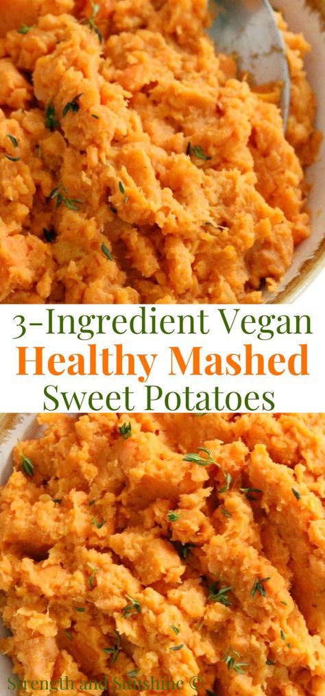 vegan mashed sweet potatoes Healthy Mashed Sweet Potatoes, Vegan Mashed Sweet Potatoes, Mashed Sweet Potatoes Recipe, Thanksgiving Sidedish, Smashed Sweet Potatoes, Sweet Potato Recipes Healthy, Freeze Sweet Potatoes, Sweet Potatoes Recipe, Gluten Free Sweet Potato