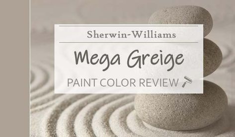 sw-mega-greige-paint-color-review Mega Griege Cabinets, Mega Greige Sherwin Williams Cabinets, Sw Mega Greige Cabinets, Sw Mega Greige, Mega Greige Sherwin Williams, Sherwin Williams Mega Greige, Griege Paint Colors, Griege Paint, Greige Bathroom