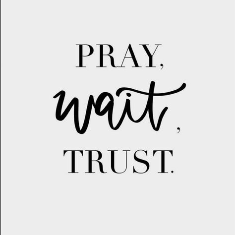 Pray Wait Trust, God Is Working, Faith > Fear, Good Prayers, I Trusted You, Motivational Gifts, Christian Quotes Inspirational, Bible Scriptures, Affirmation Quotes