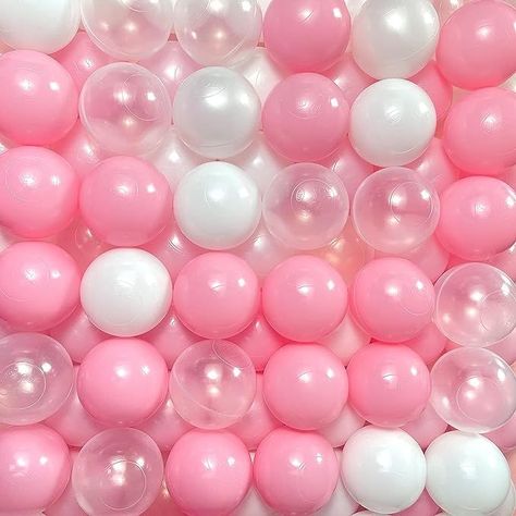 Colorful Ball Pit Balls 100 Pink Ocean Balls for Babies Ball Pit Kids Play Tents,Children Soft Plastic Pool Balls for Birthday Decorations Parties Playground Toys Pool Balls - Pink & White Playground Party, Birthday Party Blue, Kids Ball Pit, Baby Ball Pit, Playground Toys, Ball Pit Balls, Baby Ball, Kids Play Tent, Pink Ocean