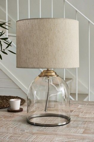 Gloucester Table Lamp Mercury Glass Table Lamp, Contemporary Desk, Bedroom Table, Brushed Chrome, Small Table Lamp, Drum Pendant, Natural Fabric, Small Table, Led Table Lamp