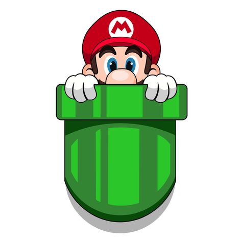 Super Mario Pocket Mario Sticker. The famous game plumber Mario, sits in green pipe pocket.. Mario Sticker, Printing Stickers, Super Mario Games, Super Mario Art, Mario Art, Graffiti Drawing, Graphic Tshirt Design, Disney Drawings, Super Mario Bros