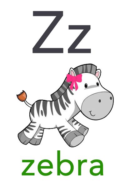 Baby ABC Flashcard - Z for zebra Z For Zebra Preschool, Abc Flashcards Printable, Alphabet Flash Cards Printable, Free Flashcards, Learn Abc, Alphabet Letters Images, Flashcards For Toddlers, Letter Flashcards, Z Alphabet