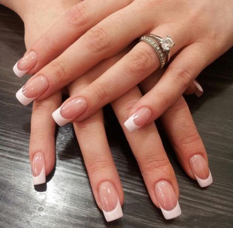 French acrylic nails French Extensions Nails, Mail Ideas Acrylic French Tip, Class Nails, Long Coffin French Tip Nails, Chunky French Tip Nails, Short French Tip Nails, French Manicure Acrylic Nails, Gel Nails French, Simple Gel Nails