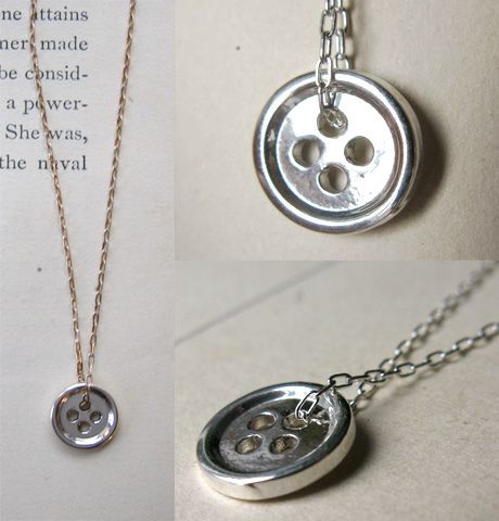 button necklace Button Pendant, Button Necklace, Silver Button, Dope Jewelry, Button Jewelry, Funky Jewelry, Cillian Murphy, Button Crafts, Silver Buttons