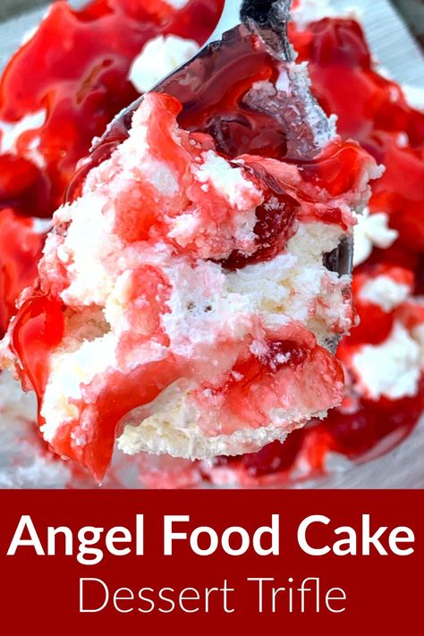 Angel Food Trifle, Refreshing Dessert Recipes, Angel Food Cake Trifle, Dessert Trifle, Cake Trifle, Strawberry Angel Food Cake, Angel Food Cake Desserts, Trifle Desserts, Happy Cooking