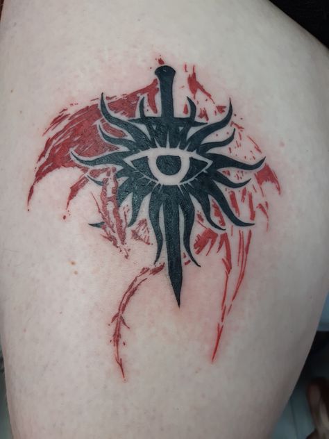 Dragon Age Tattoo Ideas, Dragon Age Tattoo, Age Tattoo, Symbol Tattoos, Dragon Age Inquisition, Personal Aesthetic, Symbolic Tattoos, Dragon Age, Future Tattoos