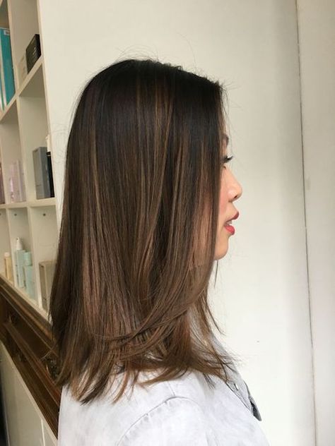 Asian Hair Highlights, Asian Balayage, Balayage Straight, Balayage Straight Hair, Hair Color Asian, Blond Balayage, Caramel Hair, Hair Balayage, Short Straight Hair