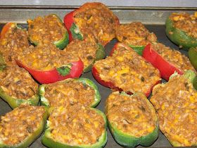 Freeze Stuffed Peppers, Freeze Ahead Meals, Stuffed Peppers Recipe, Canned Tomato Soup, Camp Food, Clam Recipes, Campfire Food, Green Peppers, Camping Recipes