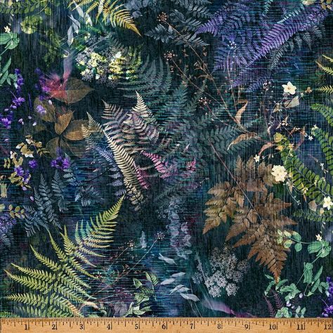 Hoffman Botanical House W5401 220 Fern Foliage $12.95/yd PREORDER DUE OCT/NOV '24 Botanical House, Cross Quilts, Cross Quilt, Hoffman Fabrics, Andover Fabrics, Digital Print Fabric, Quilt Kits, Retail Shop, Jewel Tones