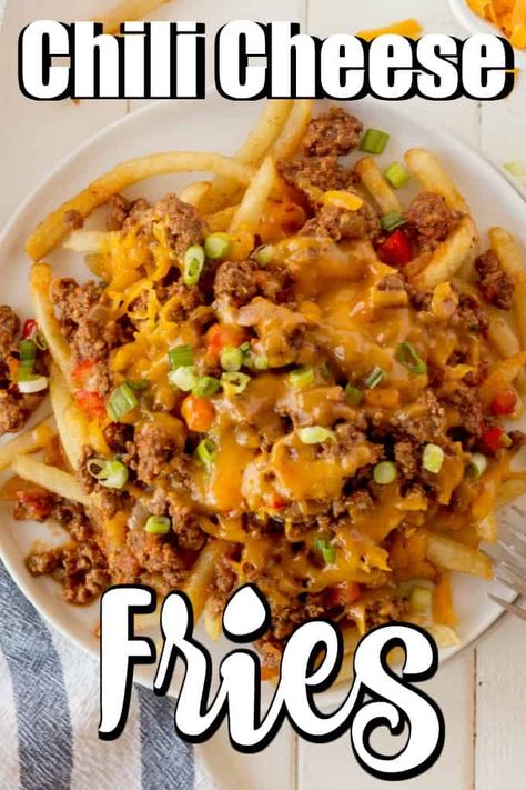 Chili Fries Recipe, Homemade Chili Cheese Fries, Chili Cheese Fries Recipe, Chilli Cheese Fries, Cheese Fries Recipe, Chili Fries, Crispy Fries, Chili Cheese Fries, Fries Recipe